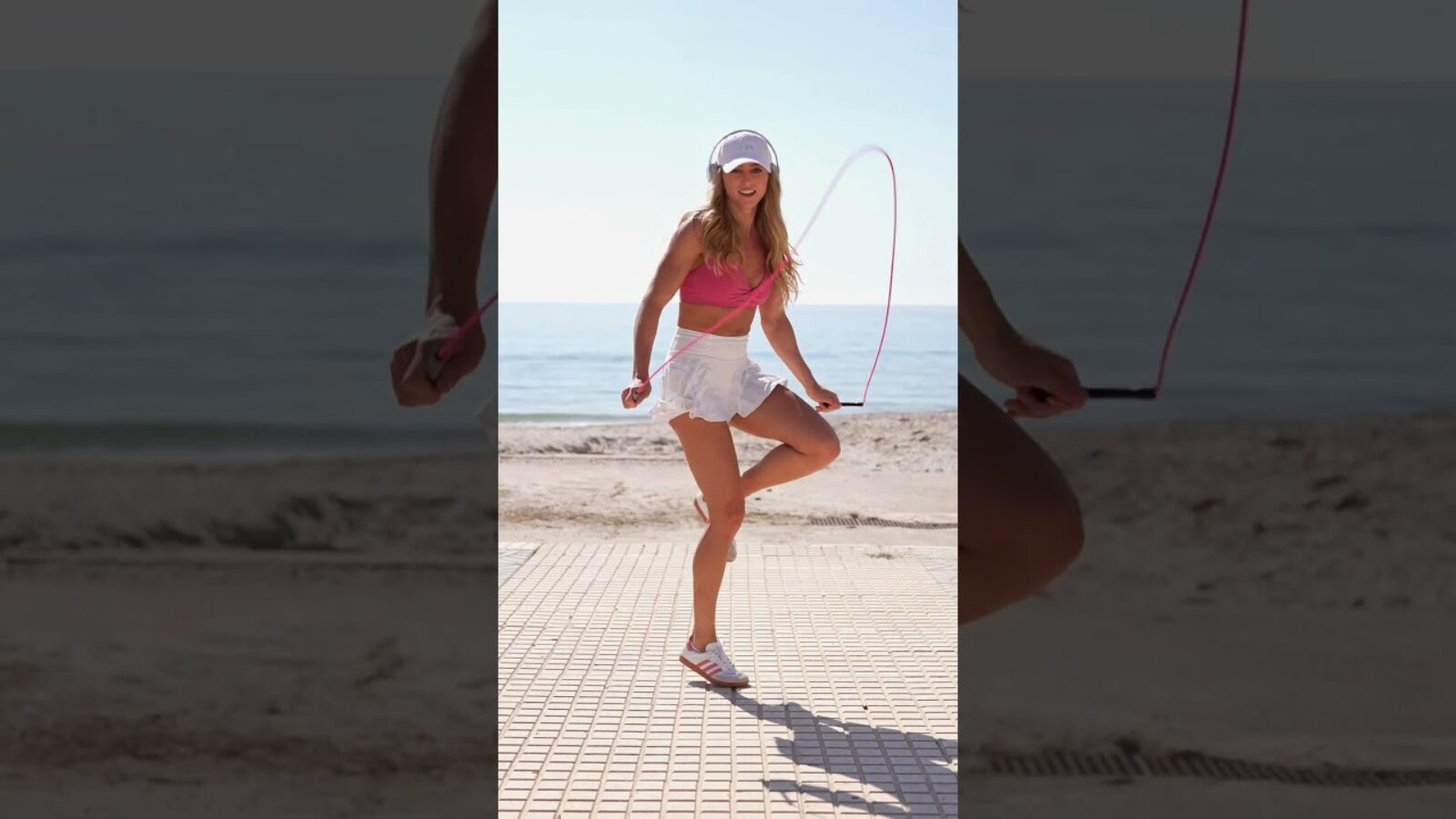 How I get around 😎☀️ #jumprope #beegees #staylinalive #footwork #shuffle