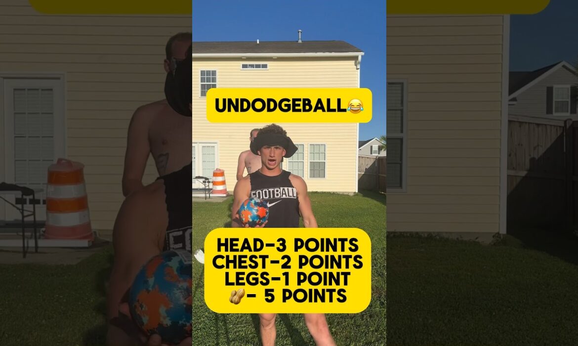 UNDODGEBALL GAME😂 double blindfolded #dodgeball #game #funny #sports #throwback