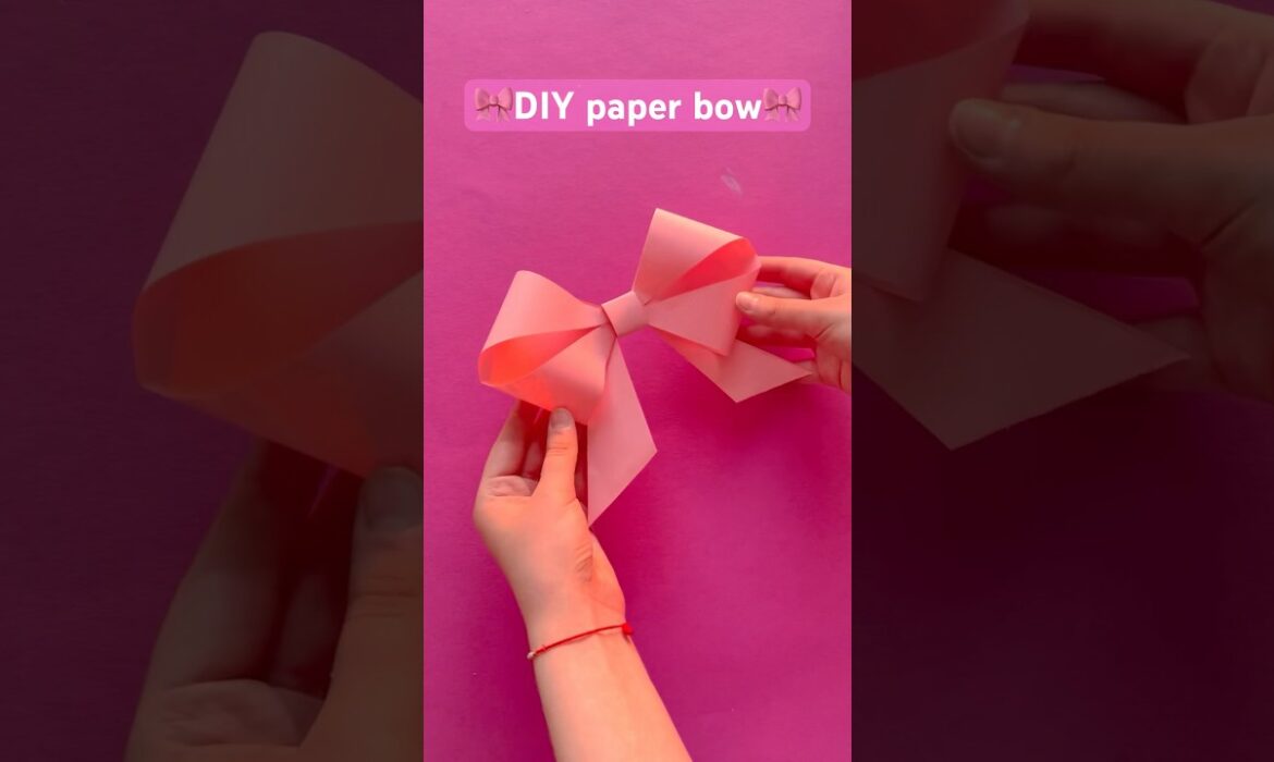 How to make a paper bow🎀✨