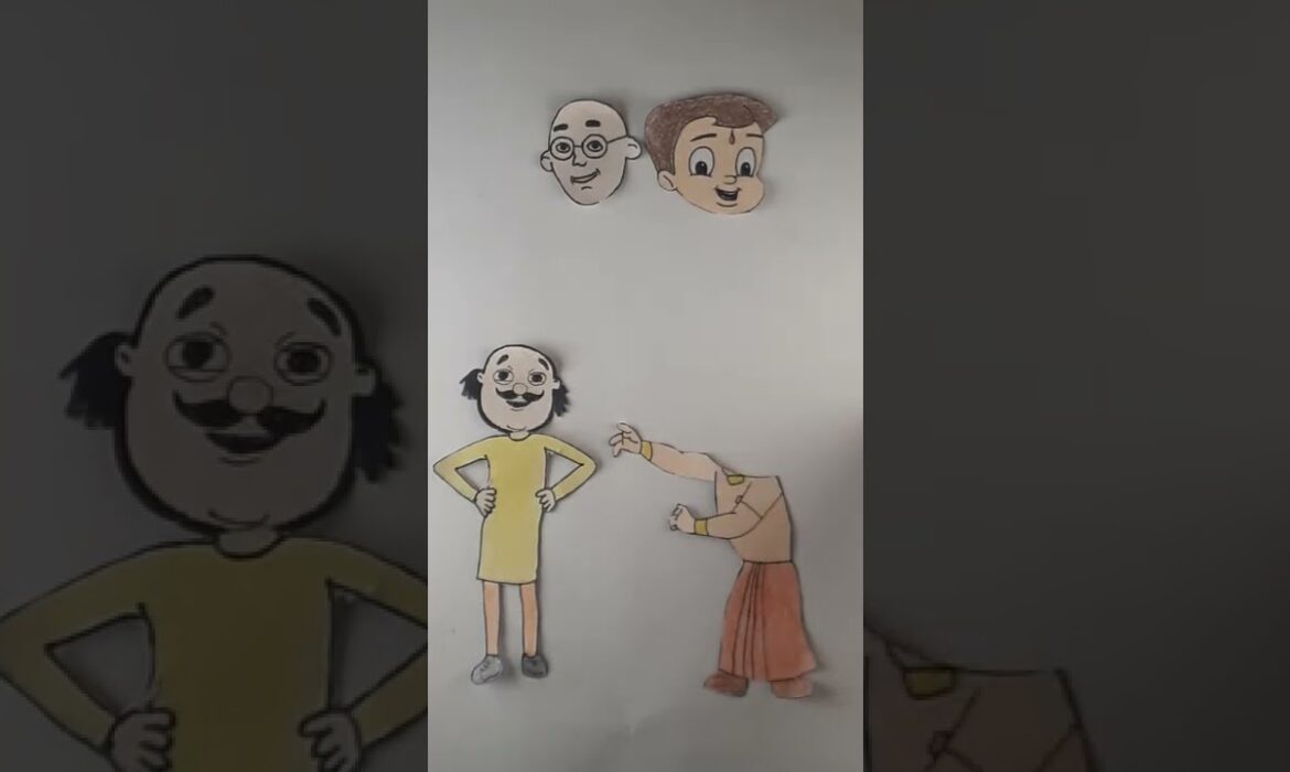 Patlu❤Bheem Changes his CHARACTER😅#shorts #drawing #motuaurpatlu #youtubeshorts