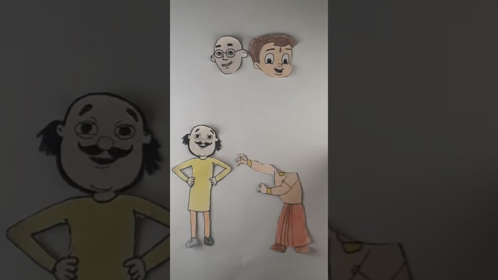 Patlu❤Bheem Changes his CHARACTER😅#shorts #drawing #motuaurpatlu #youtubeshorts