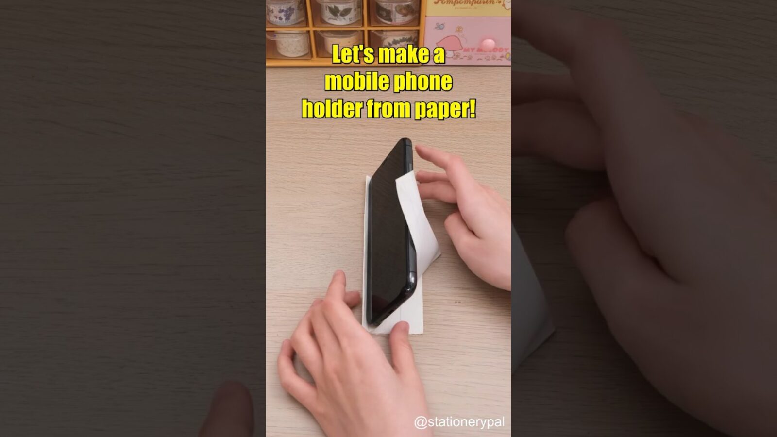 Let's make a mobile phone holder from paper.#shorts