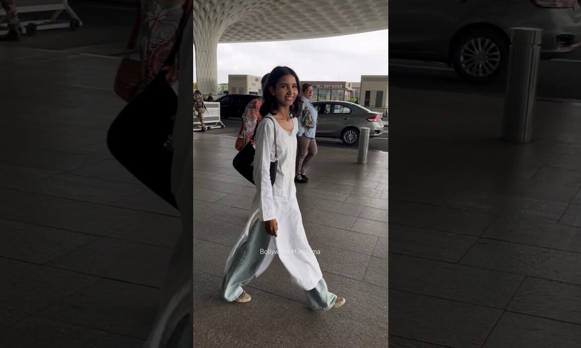 The internet sensation #nancytyagi who ruled at #cannes2024 snapped at #mumbai #airport #shorts