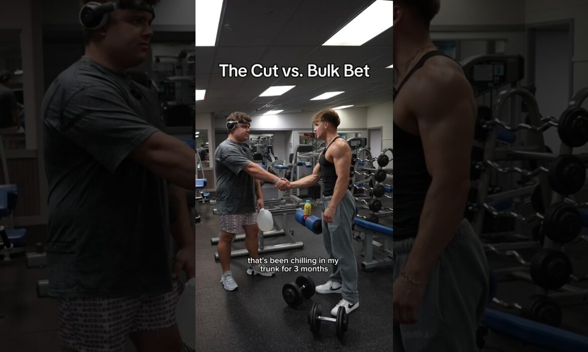 PART 1: The Cut vs. Bulk Bet🤝 #fitness #gym #viral #skits #youtubeshorts #youtubeviral #shortvideo